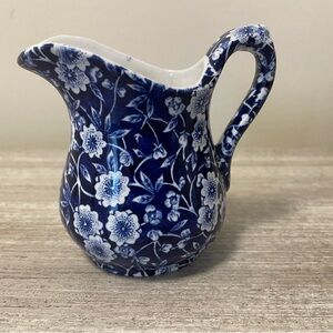 Calico Blue Creamer Royal Crownford Staffordshire